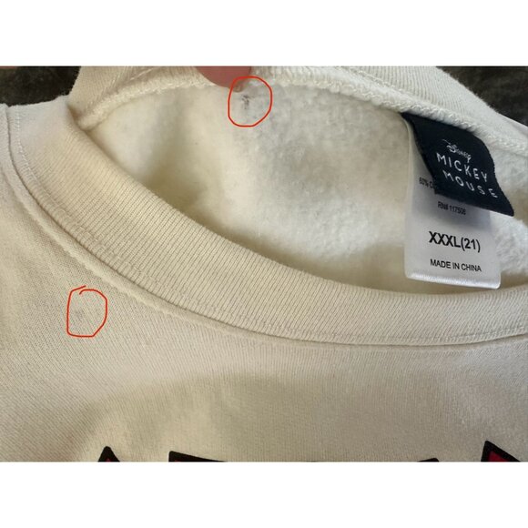 Disney Mickey Minnie Mouse Sweater XXXL 3XL Sweatshirt Crew Neck Oversized 90s - Picture 12 of 15